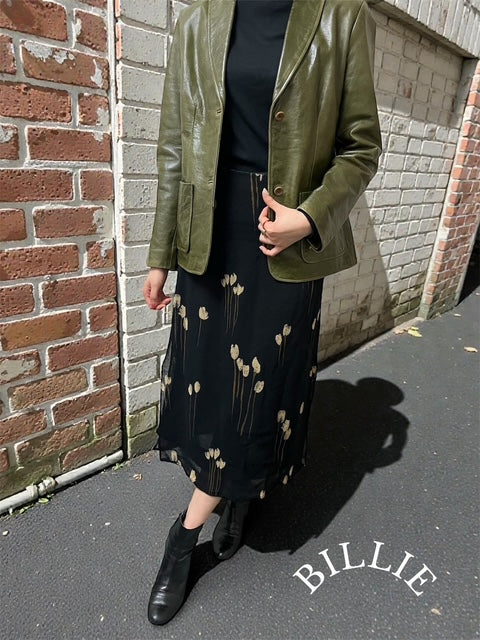 KRIZIA | Patterend Skirt | BLK