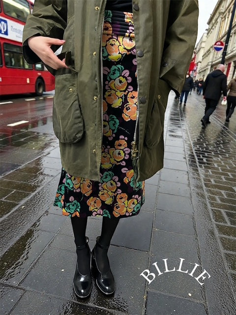 DRIES VAN NOTEN | Flower Printed Silk Skirt