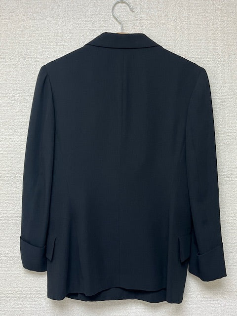80s | Y's | Double tailored jacket | BLK