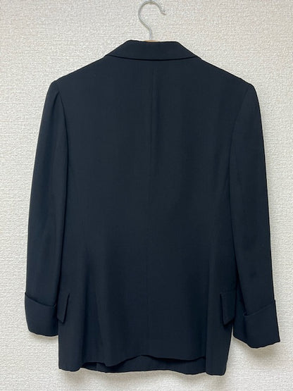 80s | Y's | Double tailored jacket | BLK