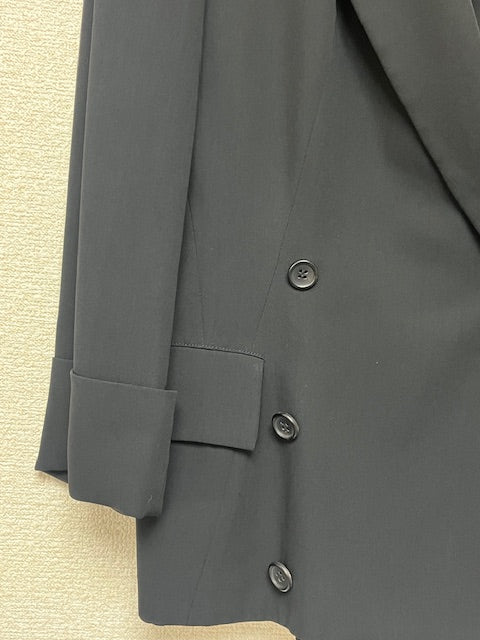 80s | Y's | Double tailored jacket | BLK