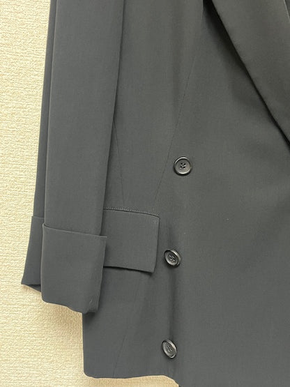 80s | Y's | Double tailored jacket | BLK