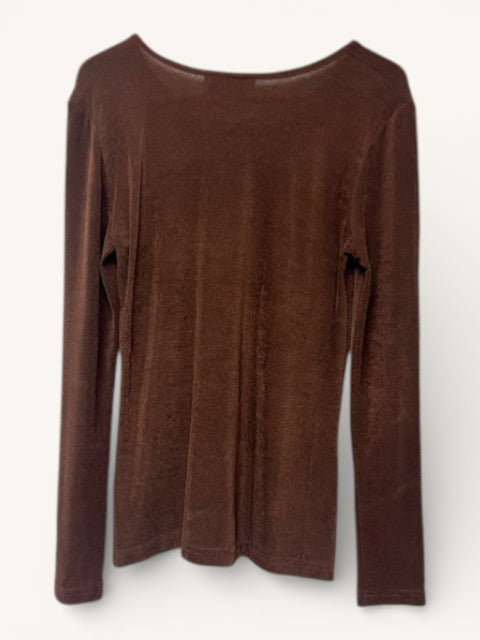 Crew neck long-sleeve tops