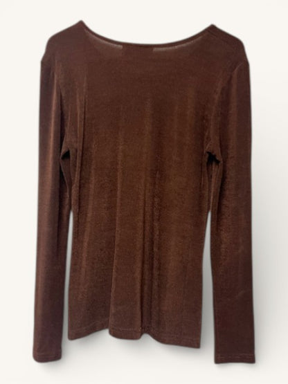 Crew neck long-sleeve tops