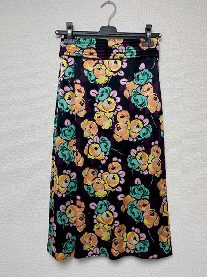 DRIES VAN NOTEN | Flower Printed Silk Skirt