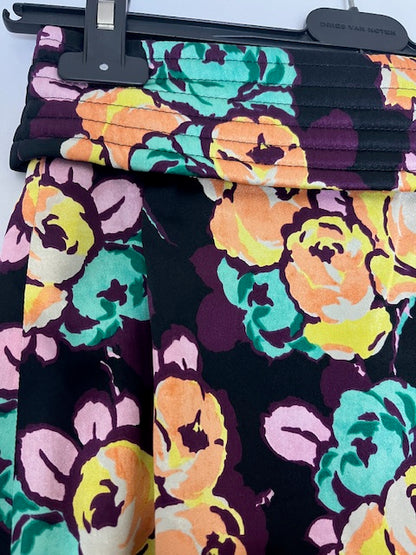 DRIES VAN NOTEN | Flower Printed Silk Skirt