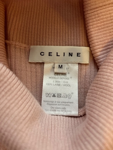Celine | Pink Wool Turtleneck Sweater | M size