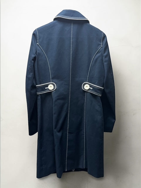 Courrèges 21 | Cotton Mid-Length Coat | NVY | 38