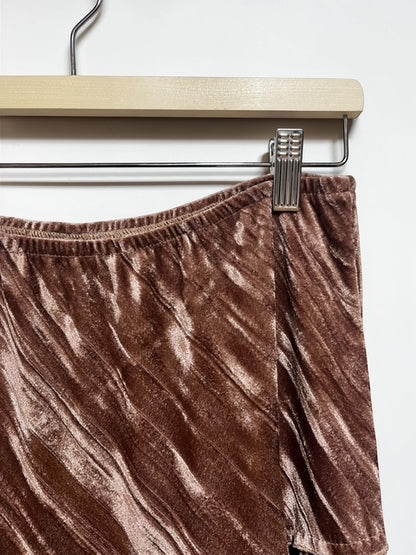 Velour Tierd Midi Skirt | L | Made in U.S.A