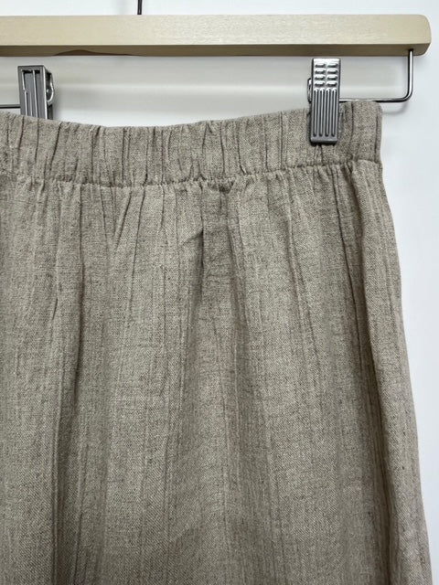 Linen Blend 3-Piece Set with Lace Vest & Short Sleeve Dress & Pants | Made in U.S.A