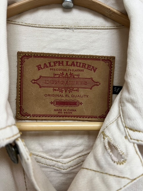 RALPH LAUREN | DUNGAREES | White Denim Jacket