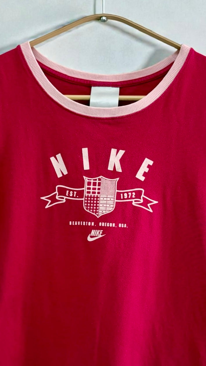 NIKE | Ringer tee | Hot Pink | Y2K
