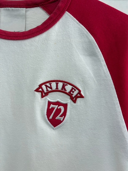 NIKE | Raglan tee | Y2K | RED×WHT