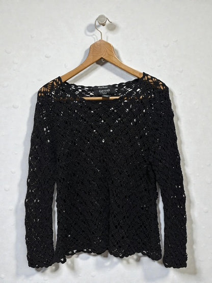 Clochet Knit Top | BLK