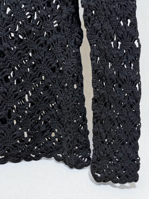 Clochet Knit Top | BLK