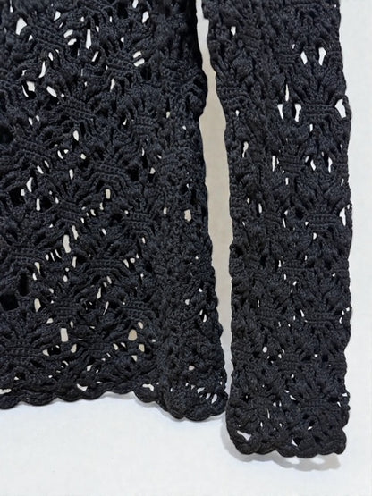 Clochet Knit Top | BLK