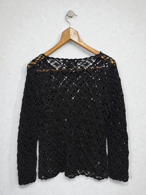 Clochet Knit Top | BLK