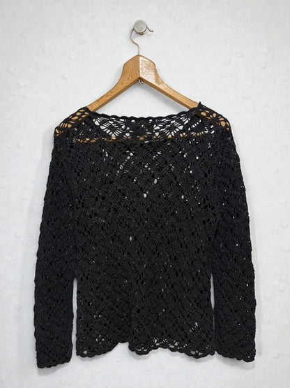 Clochet Knit Top | BLK