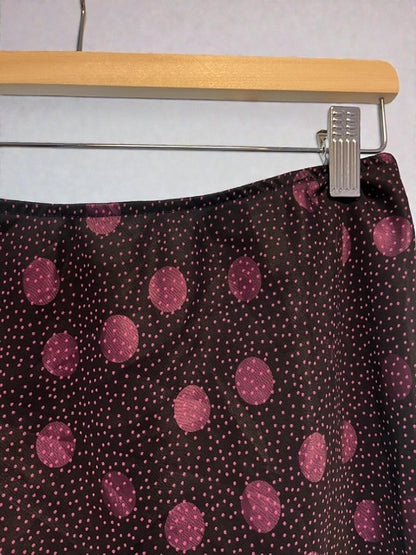Dot Pattern Sheer Skirt | Black×Purple