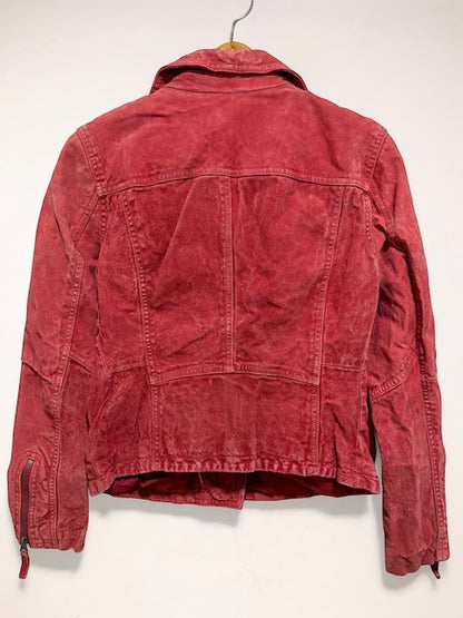 Leather Biker Short Jacket | RED
