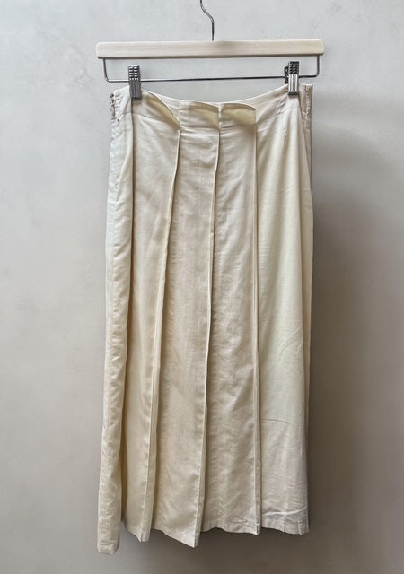 Burberry London | Long Pleated Skirt | Off-White